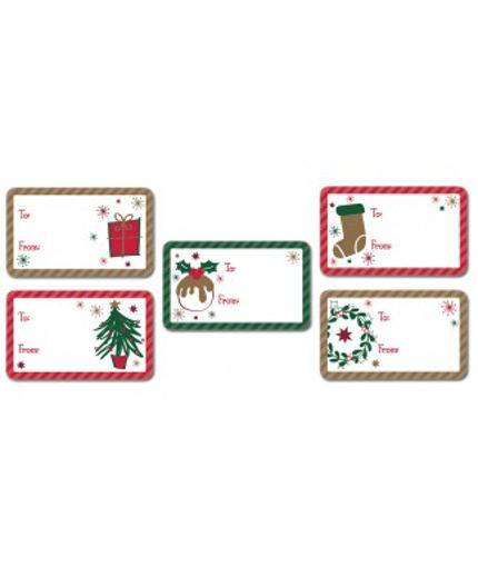 Picture of STICKER TAGS 50PK TRADITIONAL